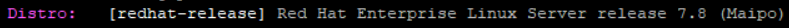 Redhat 7.8 distro
